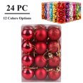 thumbnail image 1 of Suncoda 24pcs Christmas Tree Decorations, Shatterproof Glitter Christmas Ball Ornaments, Xmas Decorations for Tree Hanging, Home Party Holiday, Red, 1 of 7