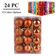 thumbnail image 1 of Suncoda 24pcs Christmas Tree Decorations, Shatterproof Glitter Christmas Ball Ornaments, Xmas Decorations for Tree Hanging, Home Party Holiday, Orange, 1 of 6