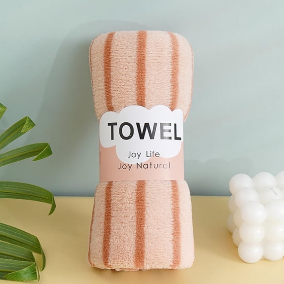 Suncoda Bath Towels, Soft Absorbent Coral Velvet Towel Colorful Striped Bath Towel Portable Lightweight Every Day Use Towels for Bathroom, 13.8"x29.5"