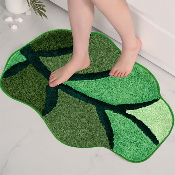 Suncoda Bathroom Rugs, Flocking Entry Floor Mat Living Room Carpet Bedroom Bed Children's Study Bathroom Entry Non-slip Absorbent Foot Mat