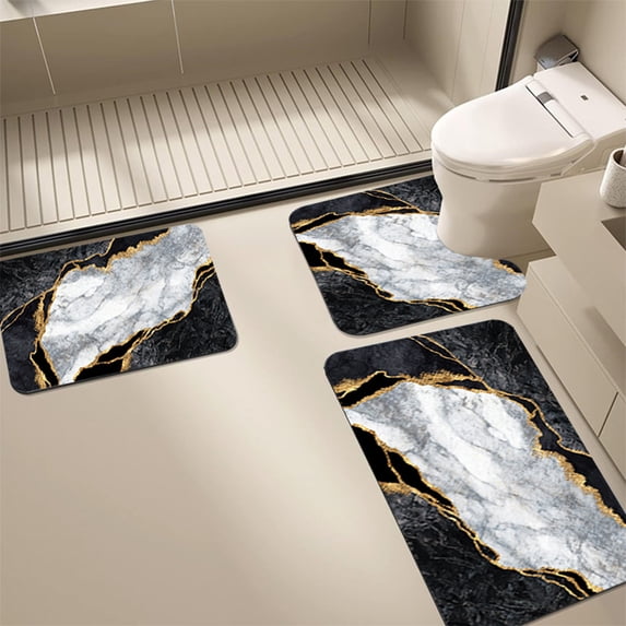Suncoda Bathroom Rugs, Soft Memory Foam Bath Mat - Non Slip Absorbent Thick Bath Matt, Rubber Back Shower Rug, Toilet Mats Bath, Mats for Bathroom Floor Toilet, Door Mat Washable