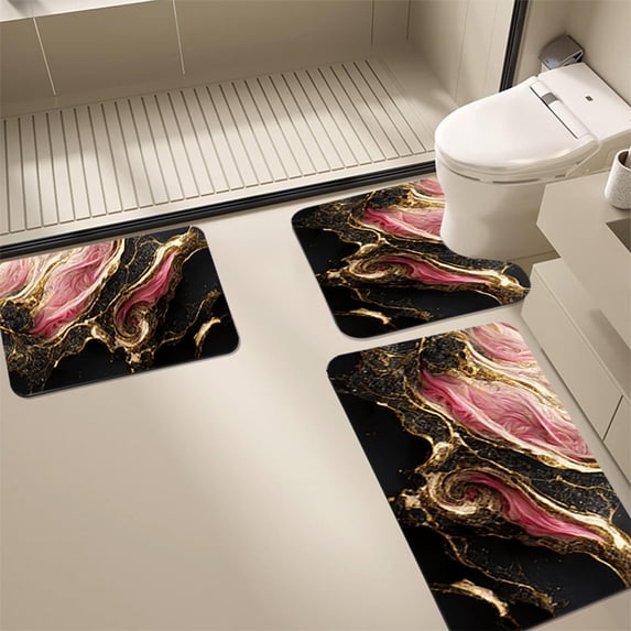 Suncoda Bathroom Rugs, Soft Memory Foam Bath Mat - Non Slip Absorbent Thick Bath Matt, Rubber Back Shower Rug, Toilet Mats Bath, Mats for Bathroom Floor Toilet, Door Mat Washable