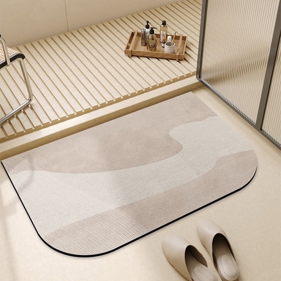 Suncoda Bathroom Rugs, Thickened Absorbent Floor Mat Bottom Non-slip Floor Mat Bathroom Door Soilability Quick-drying Door Mat