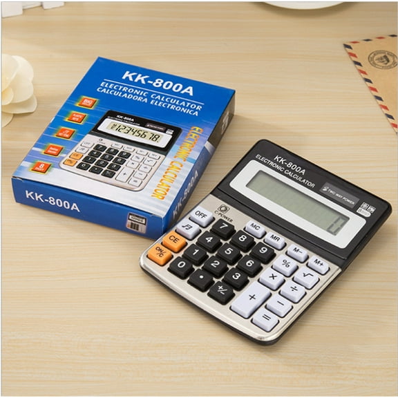 Suncoda Calculator, KK-800A Basic Calculator with Responsive Buttons 8 Digit Large LCD Display Calculators Desktop for Office School Market Home Use