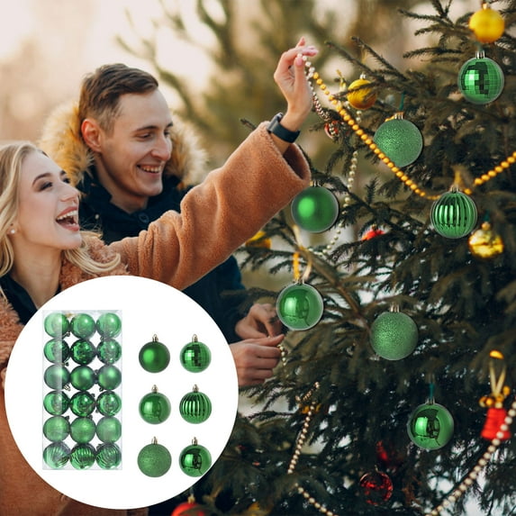 Suncoda Christmas Balls, 36Pcs Christmas Xmas Tree Ball Bauble Hanging Home Party Ornament Decor 6cm