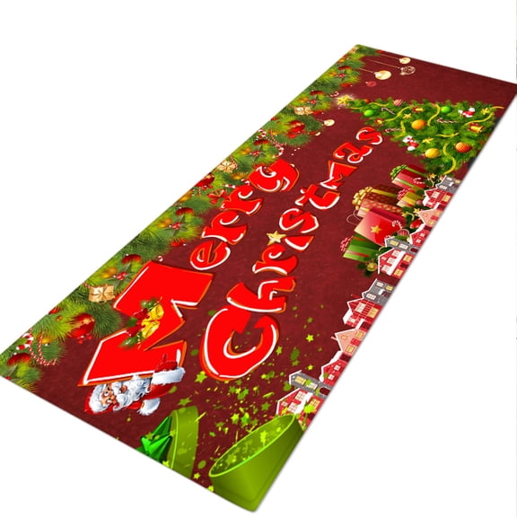 Suncoda Christmas Door Mat Christmas Rug Merry Christmas Welcome Doormats Indoor Home Carpets Decor 40x120CM Christmas Mat Christmas Decorations Clearance On Clearance