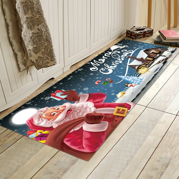 Suncoda Christmas Door Mat Christmas Rugs Merry Christmas Welcome Doormats Indoor Home Carpets Decor 40x120CM Christmas Outdoor Mat Christmas Decorations Indoor On Clearance