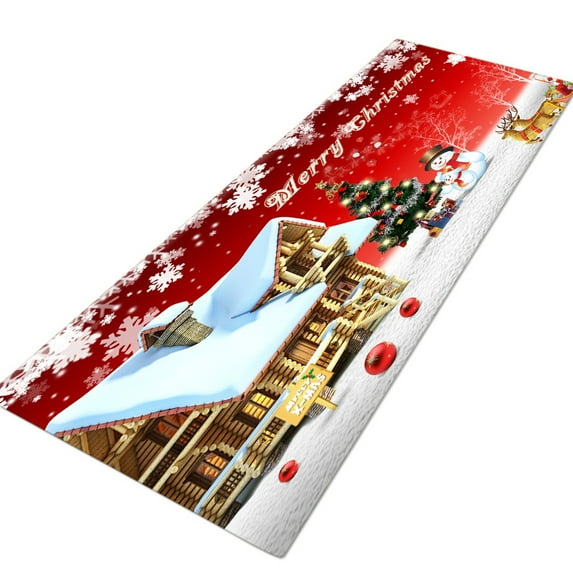 Suncoda Christmas Rugs Christmas Door Mat Outdoor Merry Christmas Welcome Doormats Indoor Home Carpets Decor 40x120CM Christmas Welcome Mat Outdoor Christmas Decorations On Clearance