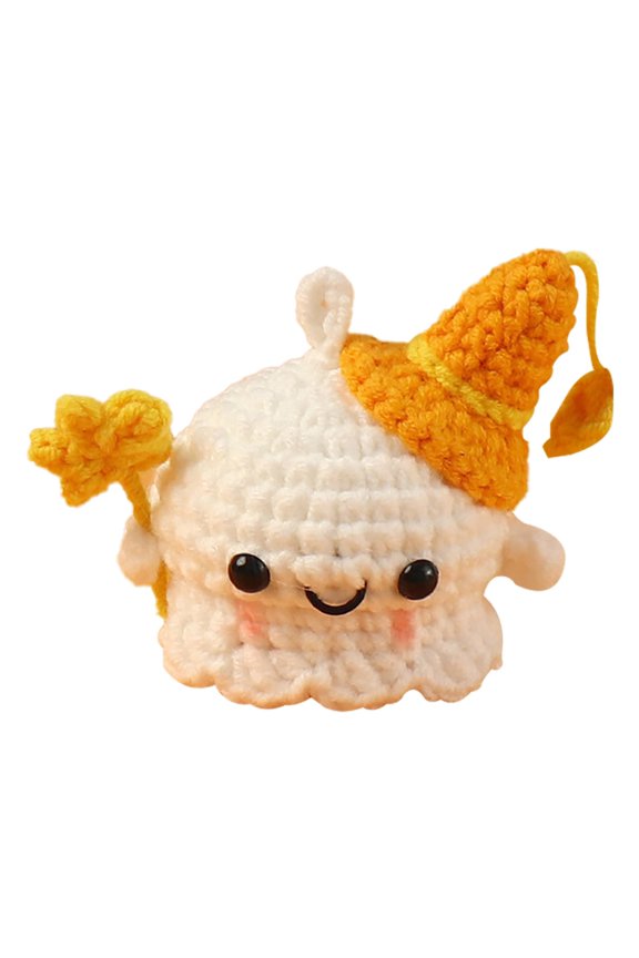 Christmas Tree Decorations, Weaving Elfs Keychain Cute Halloween Knitted Ghost Gift Key Pendant Car Pendant