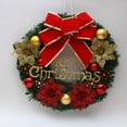 thumbnail image 1 of Suncoda Christmas Wreath, Christmas Decorations Christmas Wreath 12 Inch Christmas Wreaths for Front Door Ornaments Christmas Wreath with for Home Decor Wall Decor, Christmas Ornament, 1 of 5