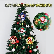 Suncoda Christmas Wreath, Christmas Non-Woven Garland Ornaments Children's Educational Diy, Christmas Ornament