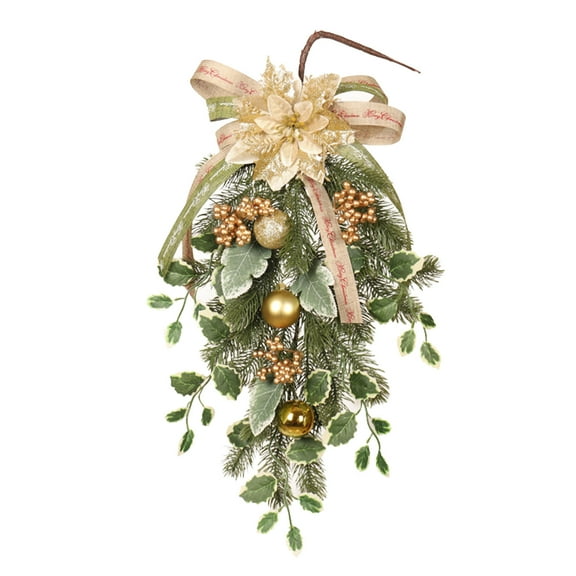Suncoda Christmas Wreath, Christmas Upside Down Tree Home Decoration Pendant Garland Door Hanger, Christmas Ornament