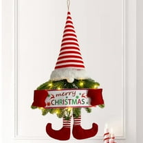 Suncoda Christmas Wreath Outdoor, Prelit Christmas Wreath with Lights, Small Artificial Xmas Wreath ,Winter Snowflake Christmas Wreath for Door Hanging, Christmas Ornament