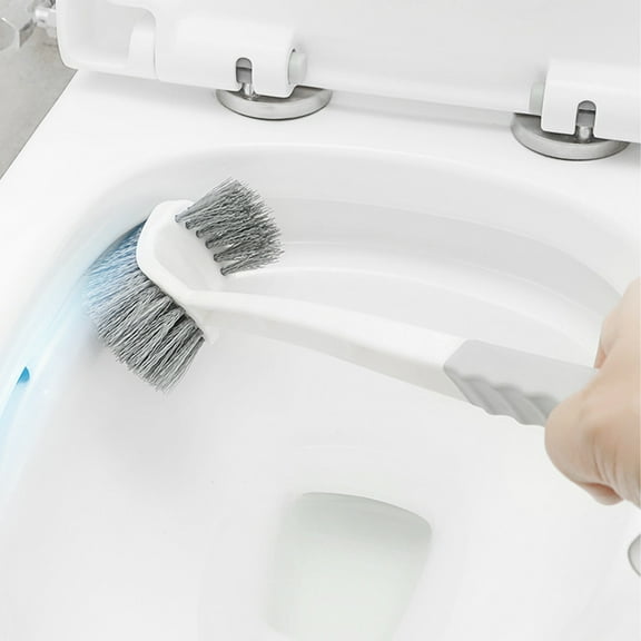 Suncoda Commode Brush, Toilet Bowl Brush and Holders with 2 Type Capability Brush-Rubber Brush and Slit Brush- Toilet Bowl Brush Clean Every Corner of The Toilet