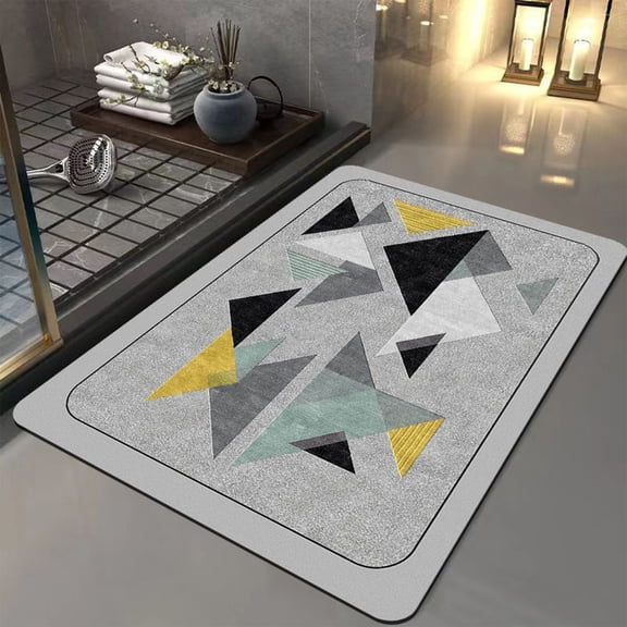 Suncoda Diatomaceous Earth Bath Mat, 2024 New Thickened Absorbent Quick Dry Bath Mat, Rubber Bottom Non Slip Bathroom Rugs for Bathroom Door