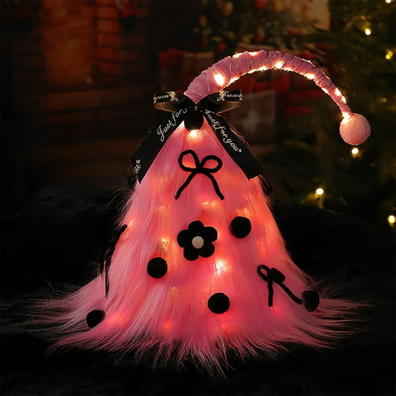 Suncoda Fluffy Small Christmas Tree, Colorful Artificial Christmas Tree Pines Table Top Christmas Tree, Mini Christmas Tree for Tabletop, Holiday, Wedding, Party