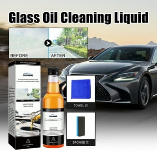  Grewdoe Car Glass Oil Film Stain Removal Cleaner,Oil Film  Remover for Glass,Car Glass Windshield Oil Film Cleaner,Oil Film Remover  for Car Window,Universal Car Glass Degreaser Remove Dirt (4pcs) : Automotive
