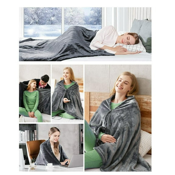 Suncoda Heated Robe Heating Blanket Multifunctional 3-speed USB Heating Blanket,Electric Blanket,Coral Fleece,Heating Shawl,Washing,Electric Heating,Warm Shawl Heated Blanket Twin