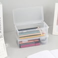 thumbnail image 1 of Suncoda Plastic Snap Tight Lid Large Pencil Box, White, 1 of 5