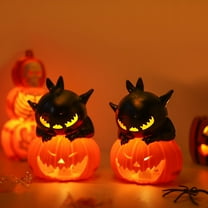 Suncoda Pumpkin Lights Halloween indoor decor, 1pc Halloween Light up Halloween Pumpkin Lantern Decorations with LED Light for Indoor Outdoor Tabletop Decorations Props