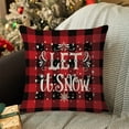 thumbnail image 1 of Suncoda Red Christmas Pillow Covers 18x18, Snowflake Shaped Faux Throw Pillow Covers for Couch, Winter Holiday Decorations, Soft Pillowcases, 1 of 6