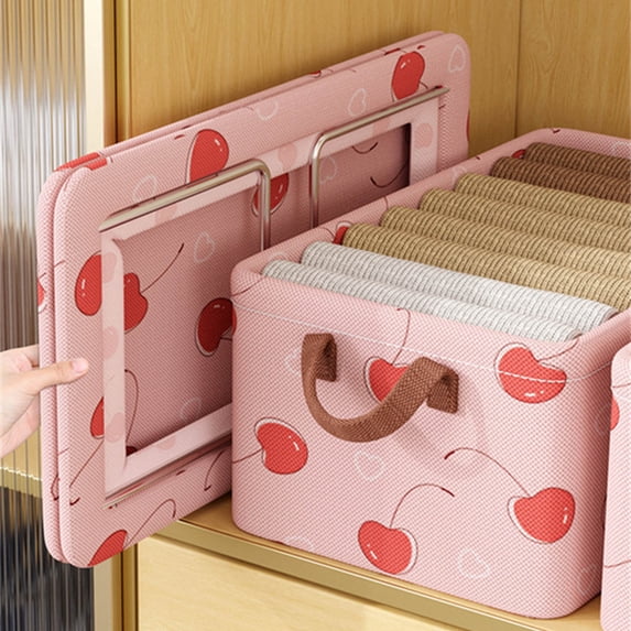 Suncoda Storage Bins, Large Capacity Clothes Storage Basket Portable Clothes Storage Bag for Organizing Bedroom