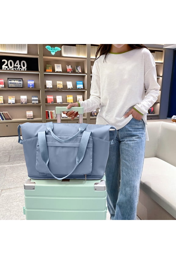 Storage Trunks & Bag, Travel Bag for Hand Luggage Foldable Travel Bag Wet and Dry Separation for Travel Weekend Trips and Beach Days Purple Sports