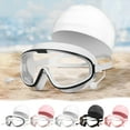 thumbnail image 1 of Suncoda Swim Goggles with Ear Plugs Swim Cap, Adult Large Frame High Definition Swimming Goggles, Swimming Piece Earplugs Sports Equipment for Men Women, 1 of 5