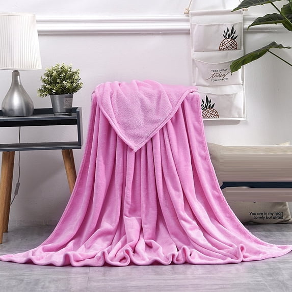 Suncoda Throw Blankets Plush Blanket Super Soft Warm Warm Micro Plush Fleece Blanket Throw Rug Sofa Bedding Blankets & Throws