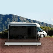 Suncode RV Awning Sun Shade Screen 9' X 19' 3'' Black with Zipper RV Privacy Screen Sunshade Camper Trailer Awning Shade Screen UV Blocker Completed Kits