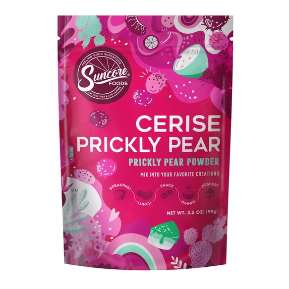Suncore Foods Gluten-Free Cerise Prickly Pear Powder, 3.5oz, Pink Food Coloring Powder