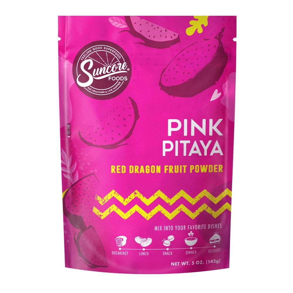 Suncore Foods GlutenFree Pink Pitaya Powder, 5oz, Pink Food Coloring