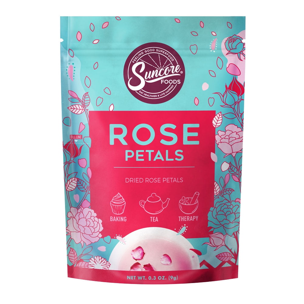 Suncore Foods Golden Vegan Gluten-Free Dried Rose Petals, 0.3oz