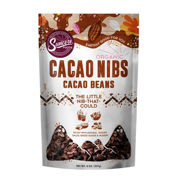 Suncore Foods Organic Gluten-Free Cacao Nibs, 8oz