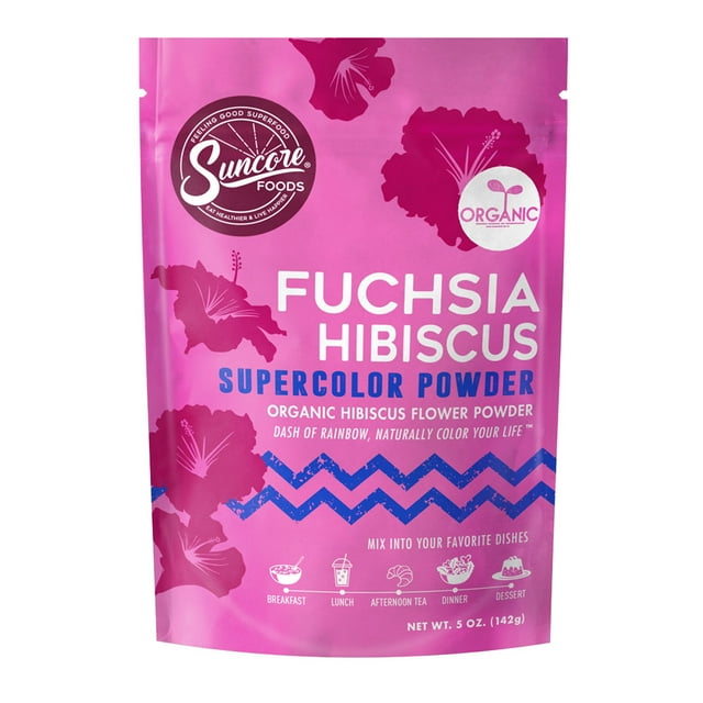 Suncore Foods Organic, GlutenFree Fuchsia Hibiscus Supercolor Powder