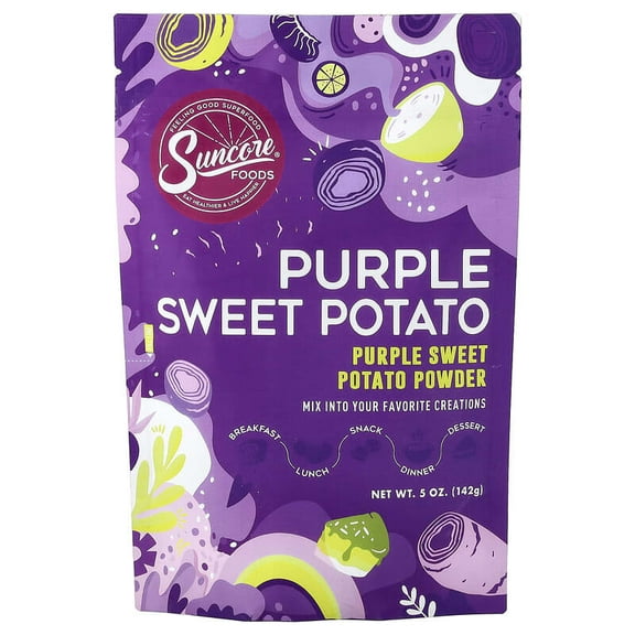Suncore Foods, Purple Sweet Potato, Supercolor Powder, 5 oz Pack of 3