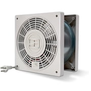 Suncourt TW408 ThruWall Room to Room Transfer Fan, Quiet 2-Speed Wall Mounted Plug-in Fan with 10 Foot Power Cord and Installation Kit