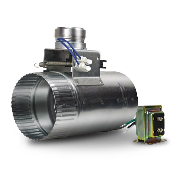 Suncourt ZoneMaster 4-Inch Normally Open Motorized Damper Power Close/Spring Open 24V Vent Damper, Stud Mount Transformer Included (ZO204S)