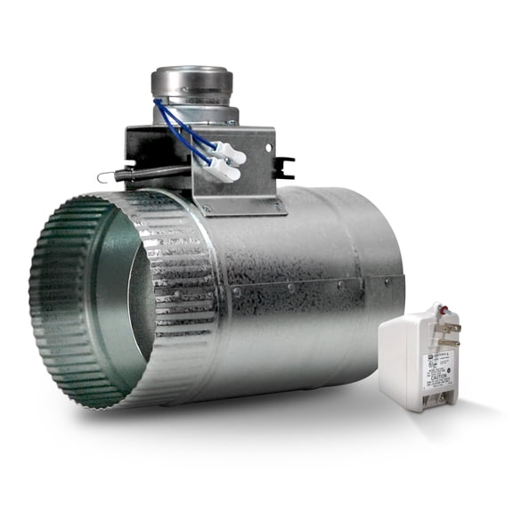Suncourt ZoneMaster 5-Inch Normally Open Motorized Damper  Power Close/Spring Open 24V Vent Damper, Transformer Included (ZO205)