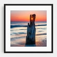 thumbnail image 1 of Suncrack - Bulgaria Photography Sunset Beach Seascape Ocean Coastal Nature Waves Black Framed Wall Art Print 8 x 8 inches, 1 of 3
