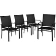 thumbnail image 1 of Suncrown Metal Outdoor Dining Chair Set of 4, Black, 1 of 7