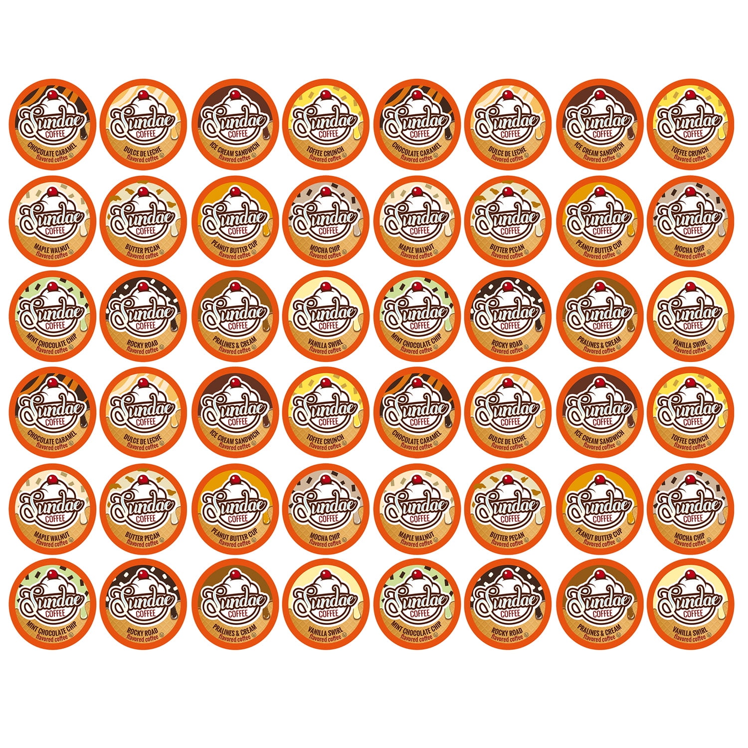 Sundae Ice Cream K-Cup Coffee Pods, 48 Count Variety Pack for Keurig Brewers