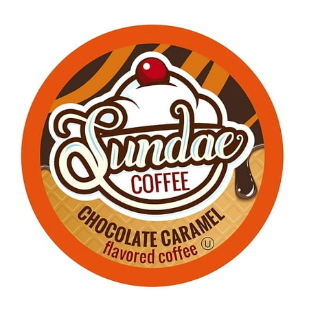 Sundae Ice Cream Flavored Coffee Pods Compatible with Keurig 2.0, Chocolate Caramel 48 Count