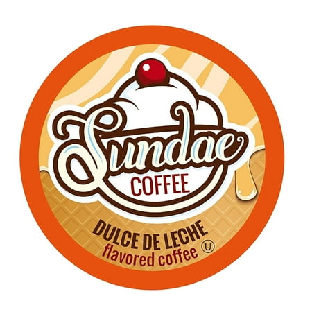 Sundae Ice Cream Flavored Coffee Pods Compatible with Keurig 2.0, Dulce de Leche 48 Count