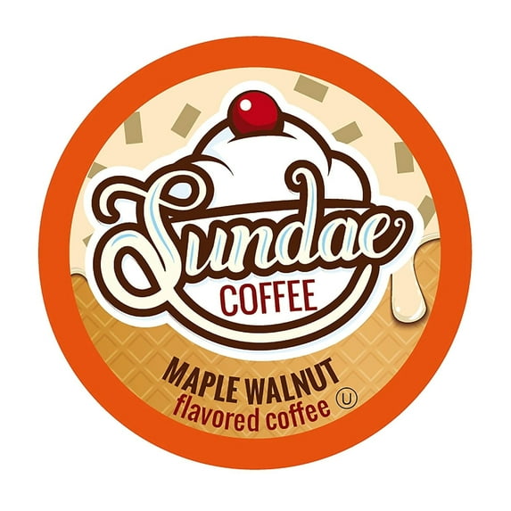 Sundae Ice Cream Flavored Coffee Pods Compatible with Keurig 2.0, Maple Walnut 48 Count