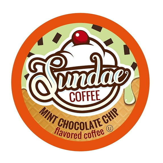 Sundae Ice Cream Flavored Coffee Pods Compatible with Keurig 2.0, Mint Chocolate Chip 48 Count