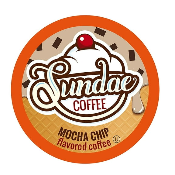 Sundae Ice Cream Flavored Coffee Pods Compatible with Keurig 2.0, Mocha Chip 48 Count