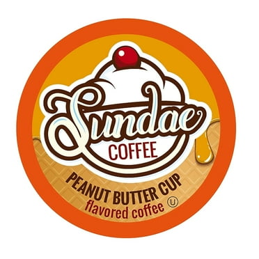 Sundae Ice Cream Flavored Coffee Pods Compatible with Keurig 2.0, Peanut Butter Cup 48 Count
