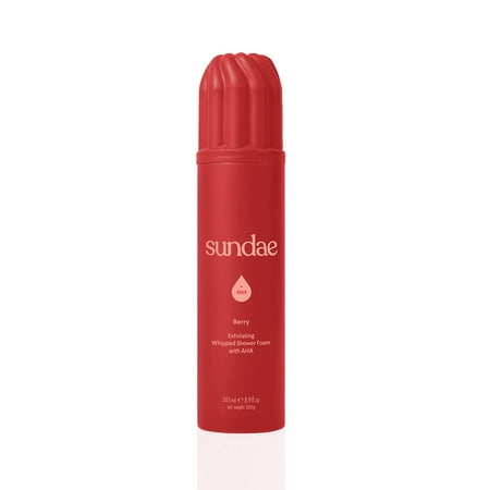 Sundae Whipped Shower Foam Exfoliating AHA Berry for All Adult Skin Types