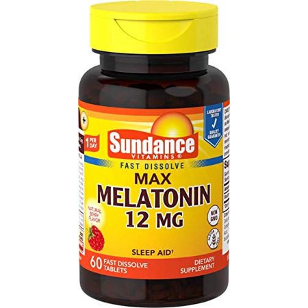 Sundance 12 Mg Melatonin Tablets, 60 Count, 2 Pack